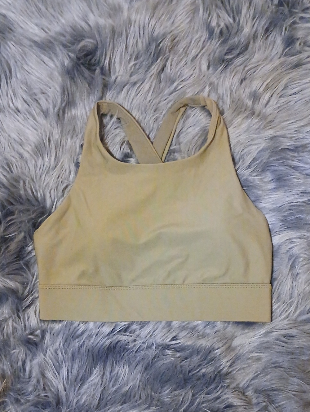 Fabletics Crossback Bralette in Beige